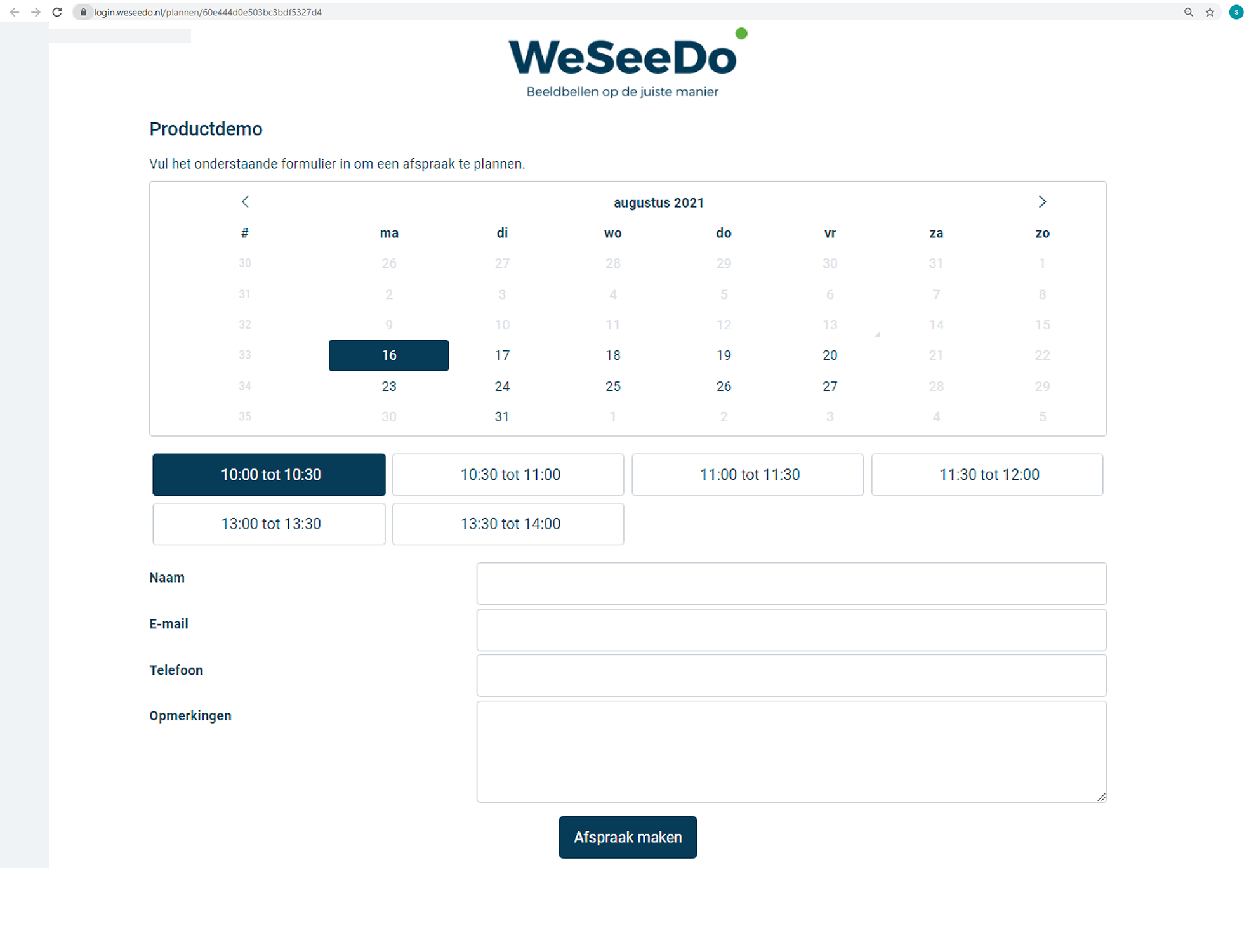 WeSeeDo-Planningstool